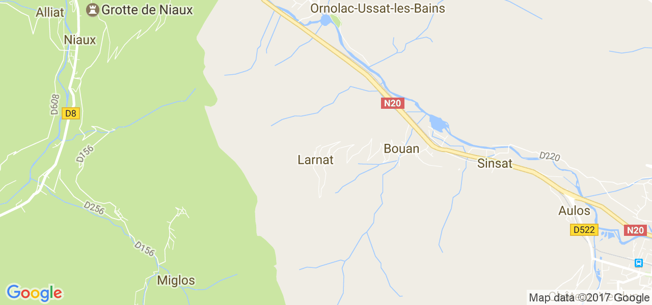 map de la ville de Larnat