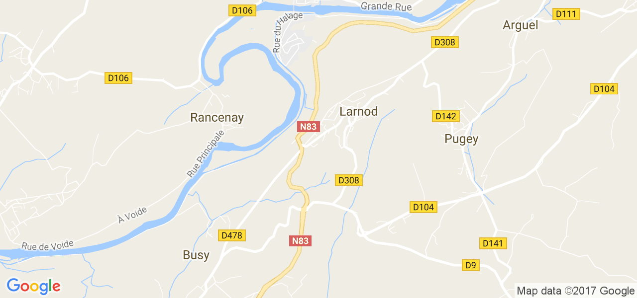 map de la ville de Larnod