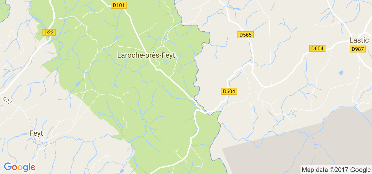 map de la ville de Laroche-près-Feyt