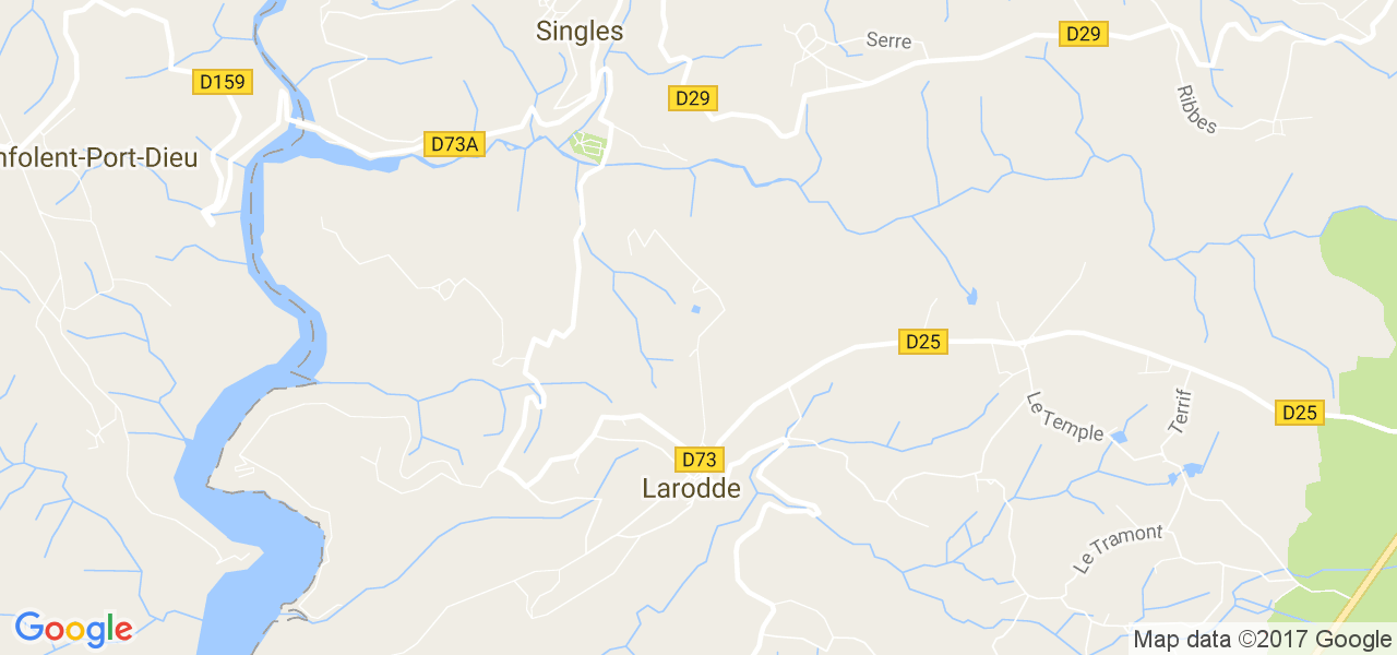 map de la ville de Larodde