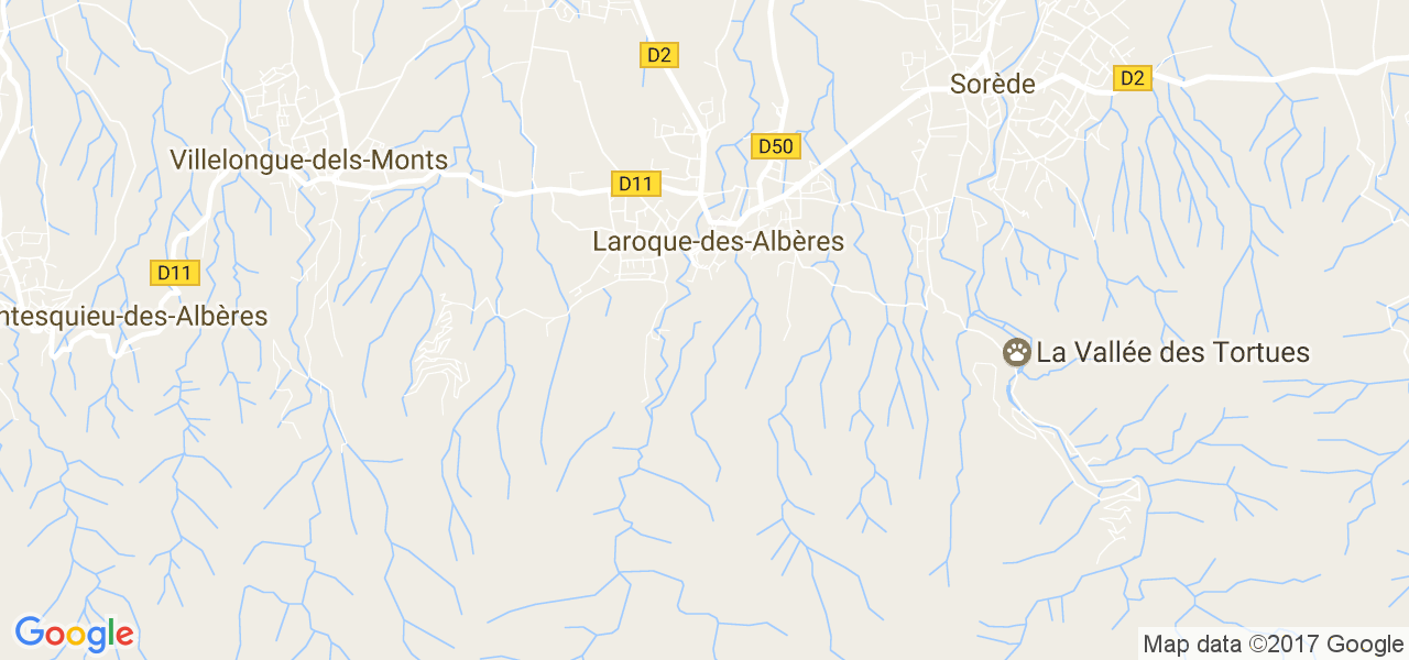 map de la ville de Laroque-des-Albères