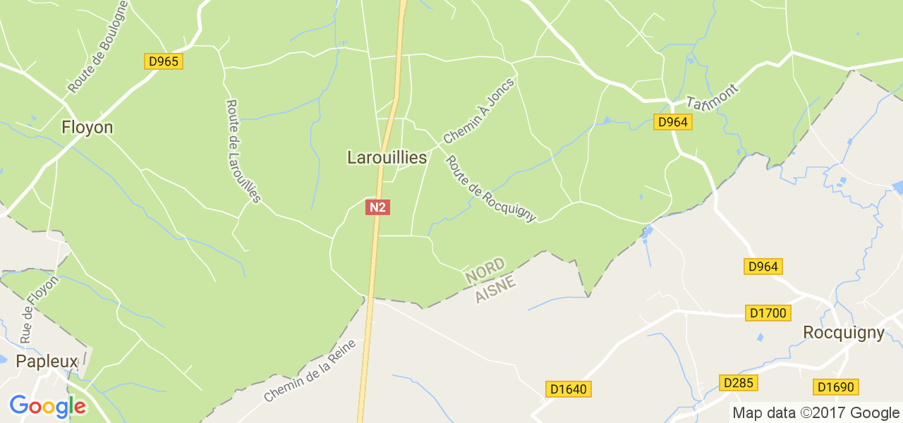 map de la ville de Larouillies