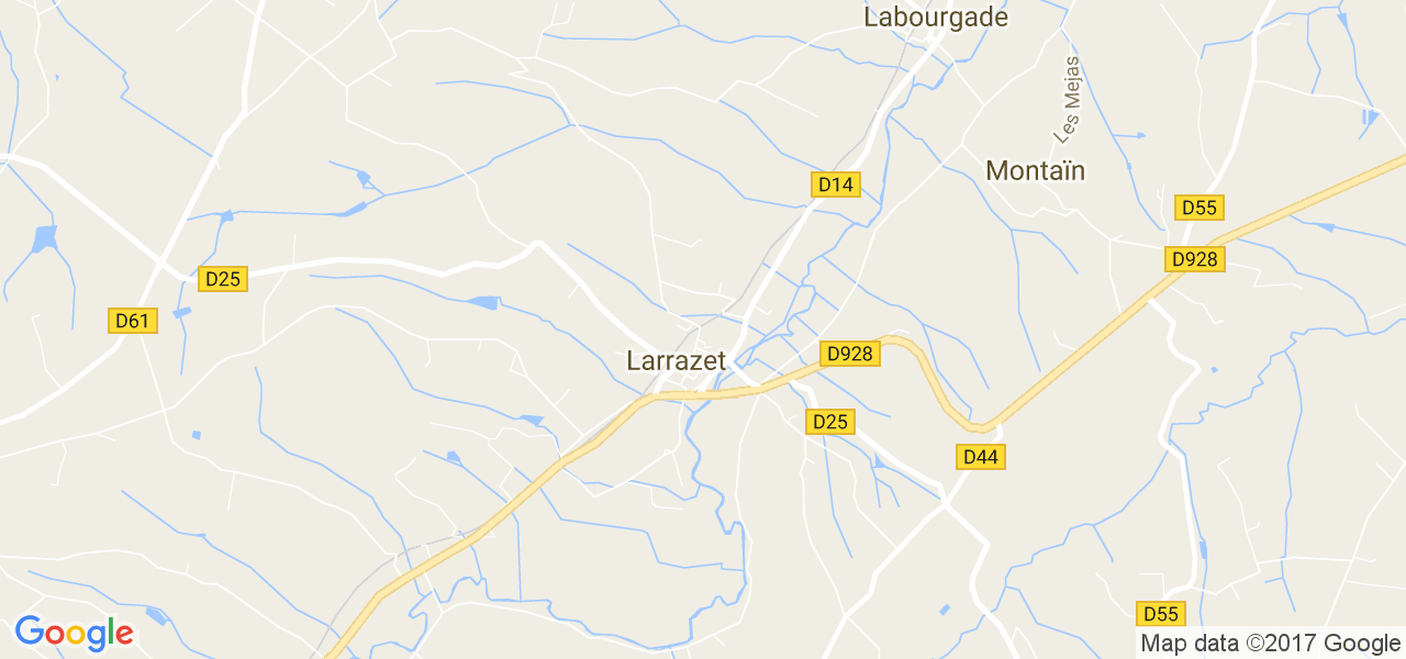 map de la ville de Larrazet