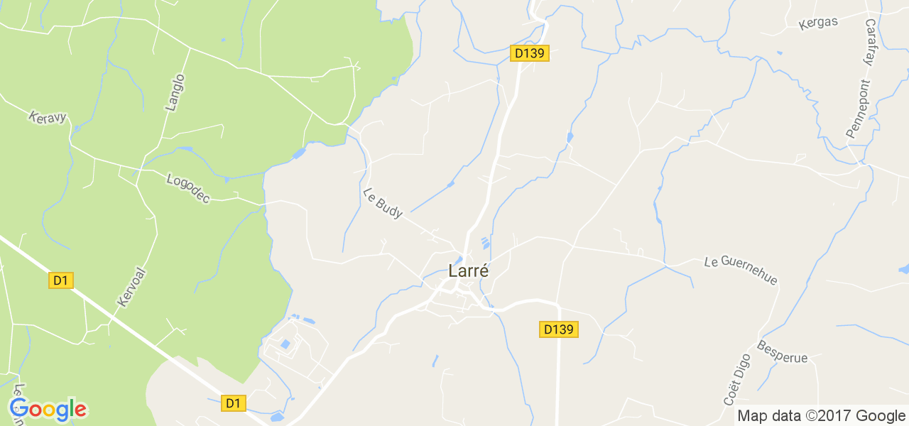 map de la ville de Larré