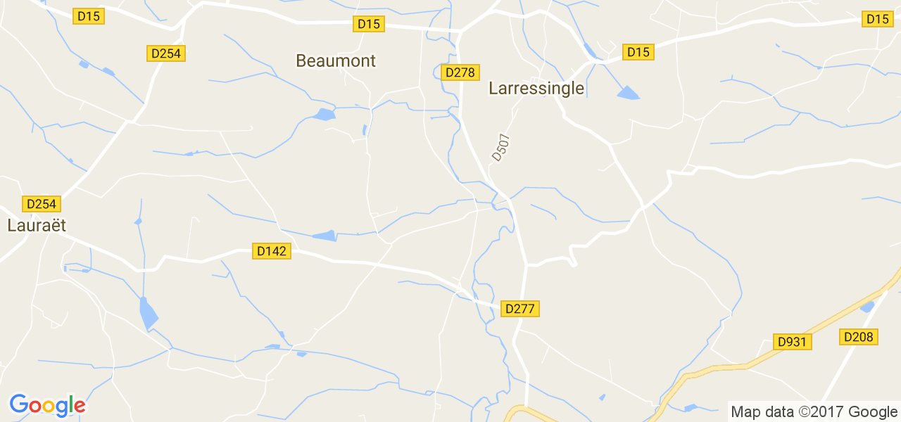 map de la ville de Larressingle