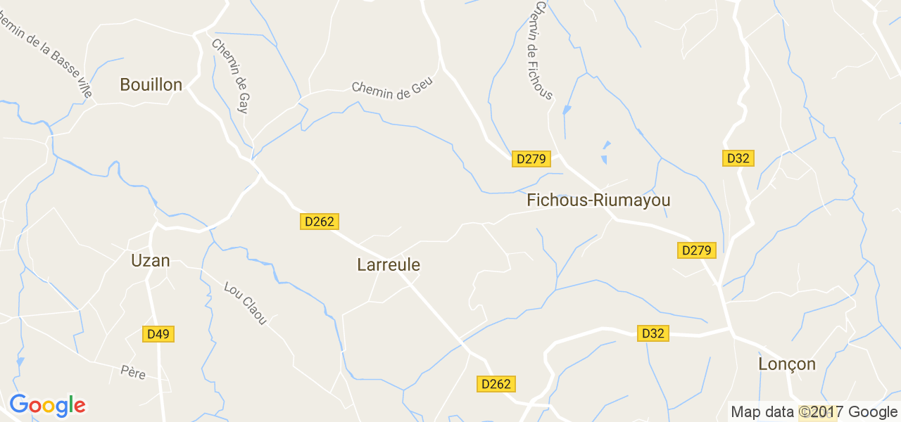 map de la ville de Larreule