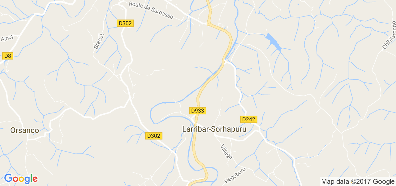 map de la ville de Larribar-Sorhapuru