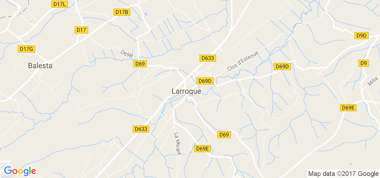 map de la ville de Larroque