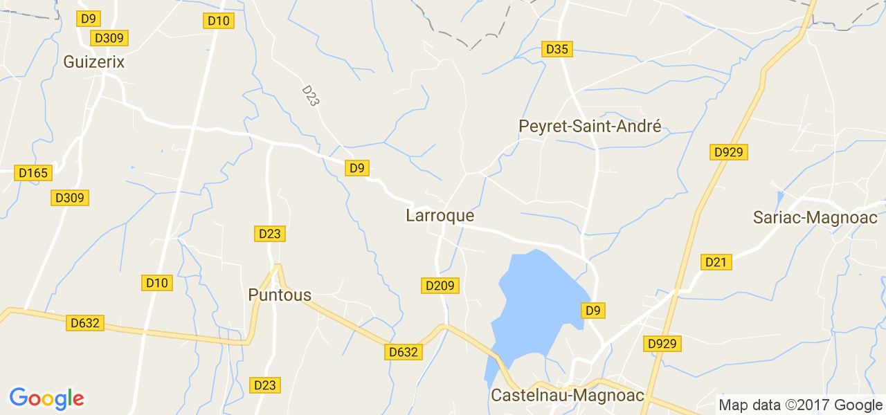 map de la ville de Larroque