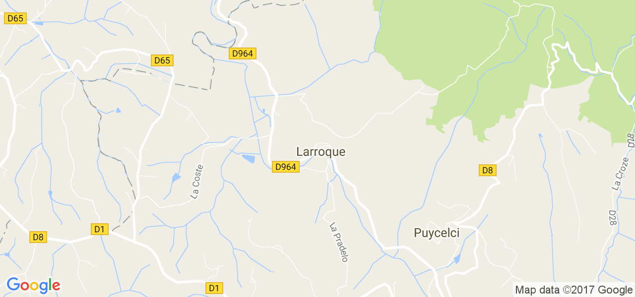 map de la ville de Larroque