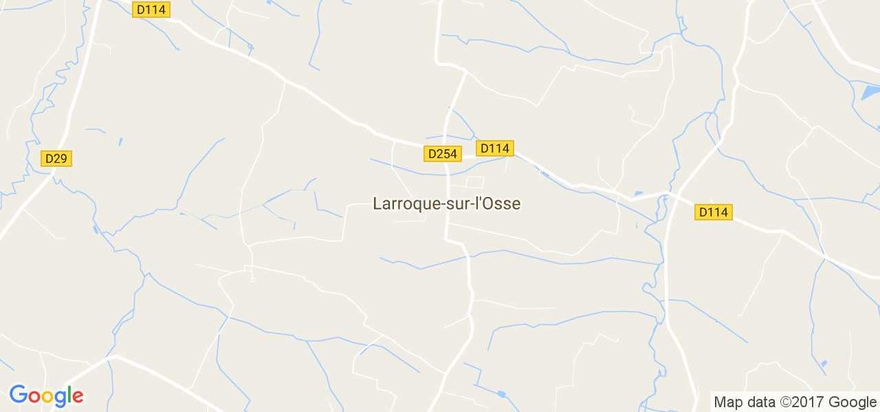 map de la ville de Larroque-sur-l'Osse