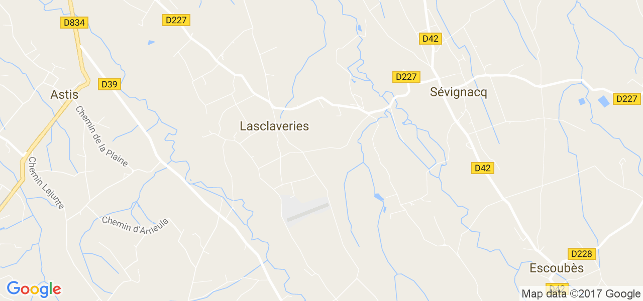 map de la ville de Lasclaveries