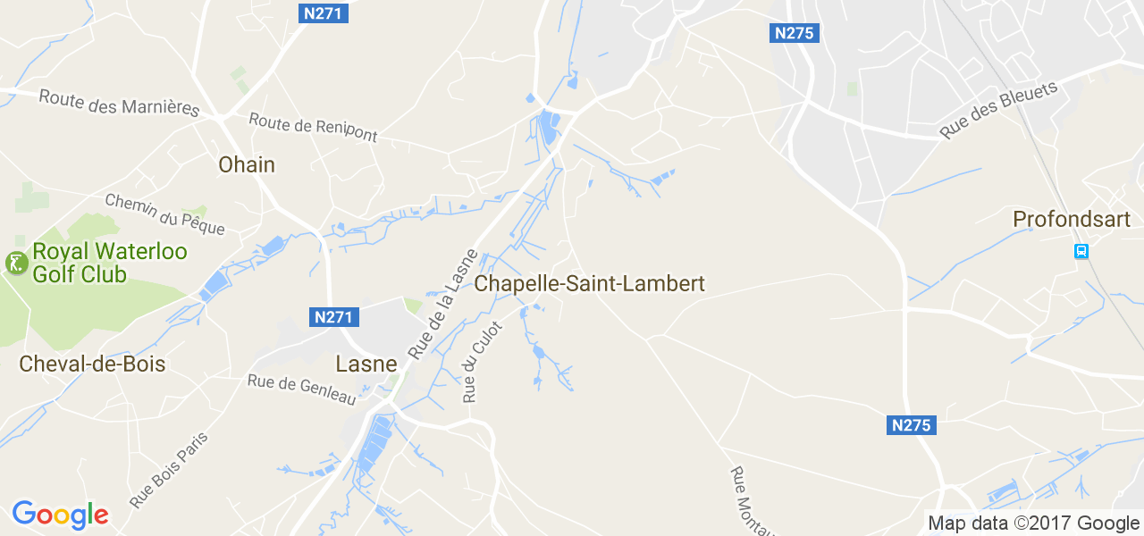 map de la ville de Lasne-Chapelle-Saint-Lambert