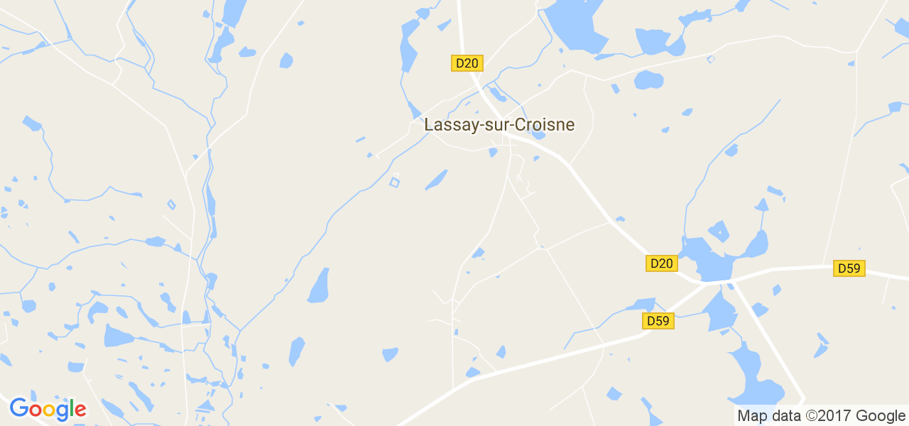 map de la ville de Lassay-sur-Croisne