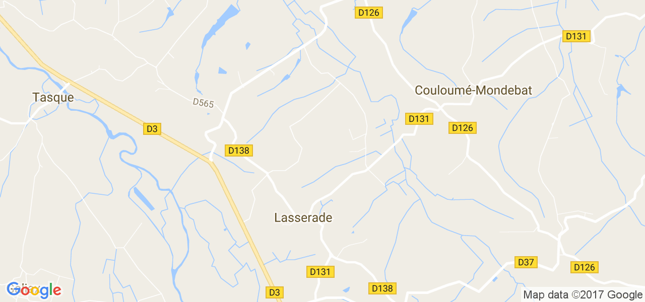 map de la ville de Lasserade