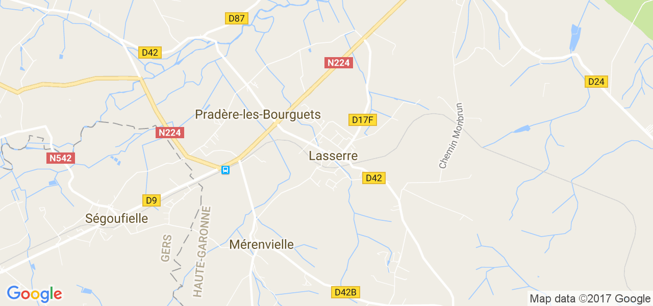 map de la ville de Lasserre