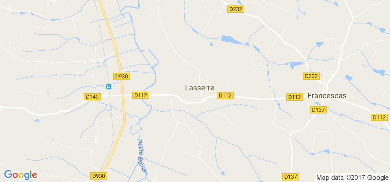 map de la ville de Lasserre