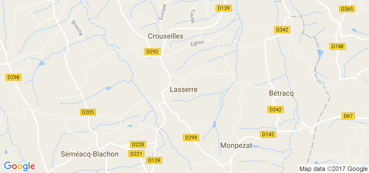 map de la ville de Lasserre