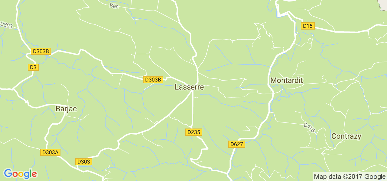 map de la ville de Lasserre