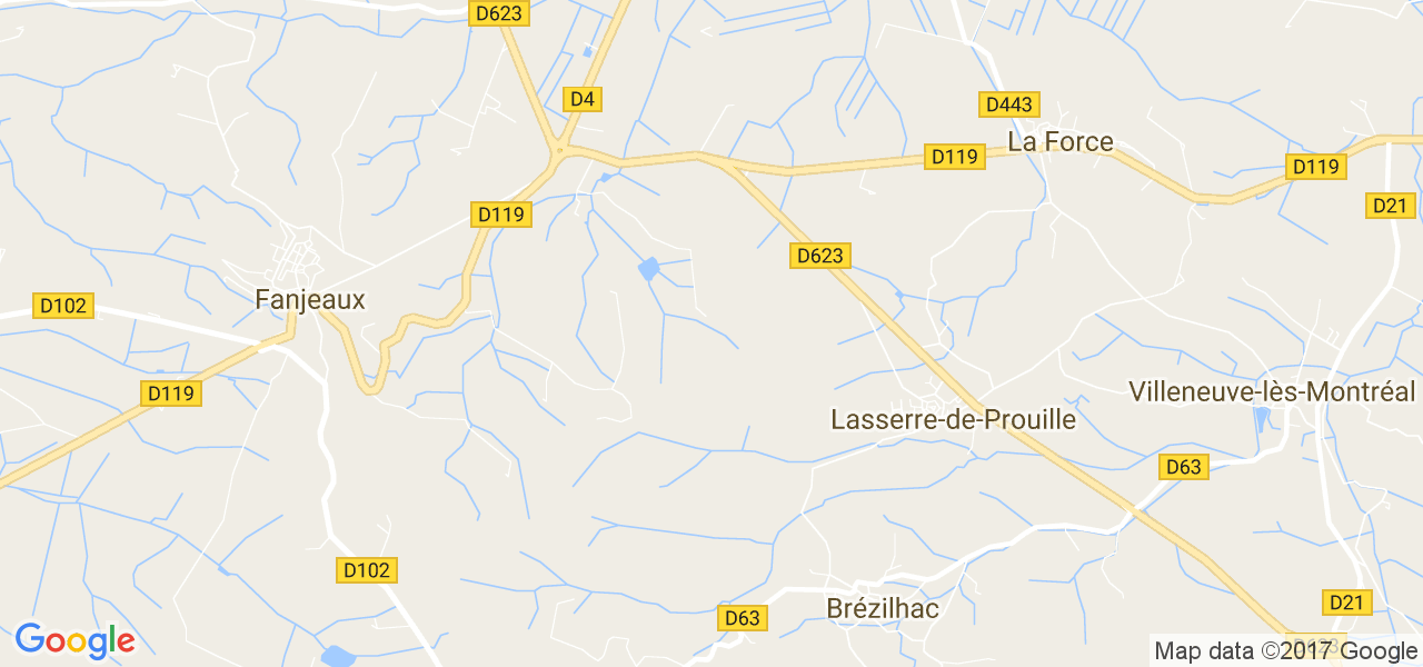 map de la ville de Lasserre-de-Prouille