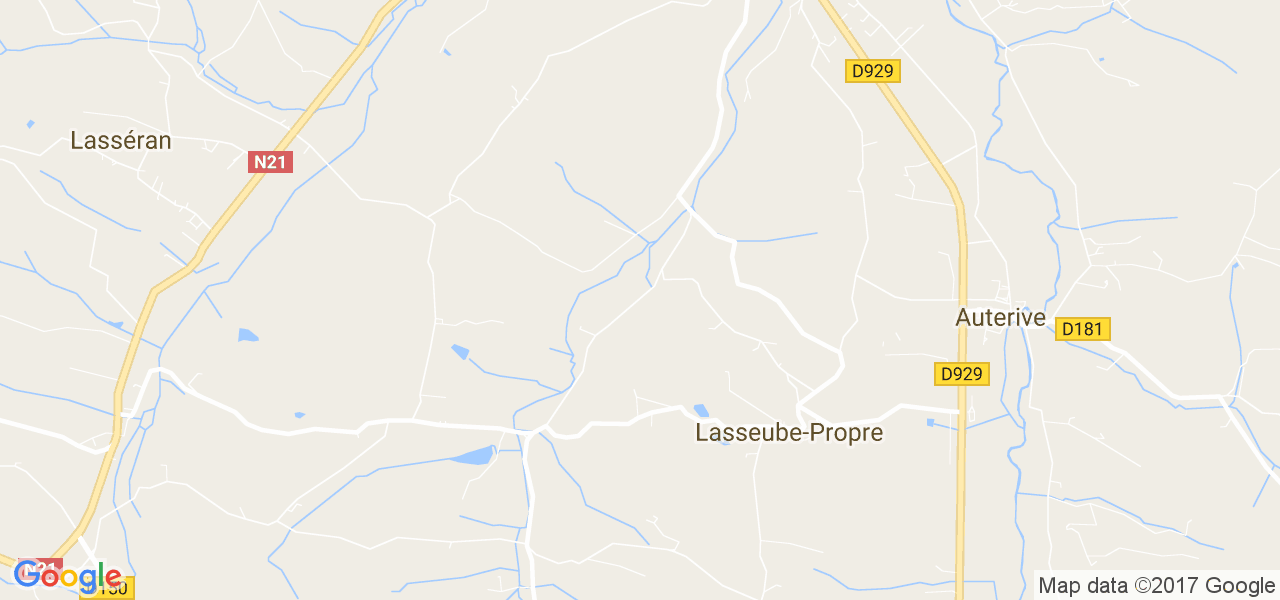 map de la ville de Lasseube-Propre