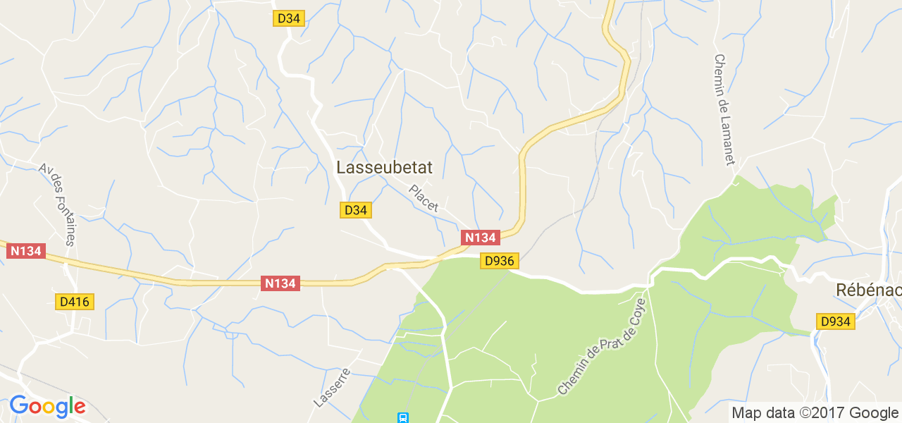 map de la ville de Lasseubetat