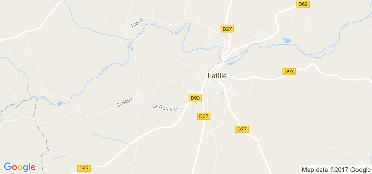 map de la ville de Latillé