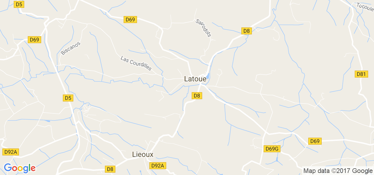 map de la ville de Latoue