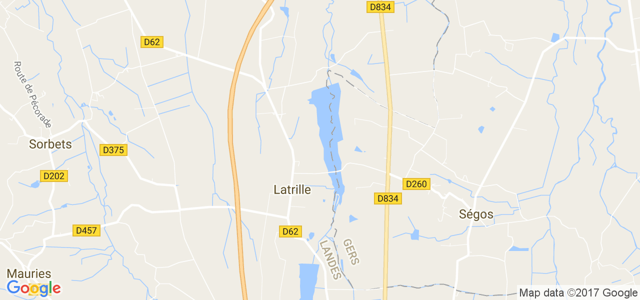 map de la ville de Latrille