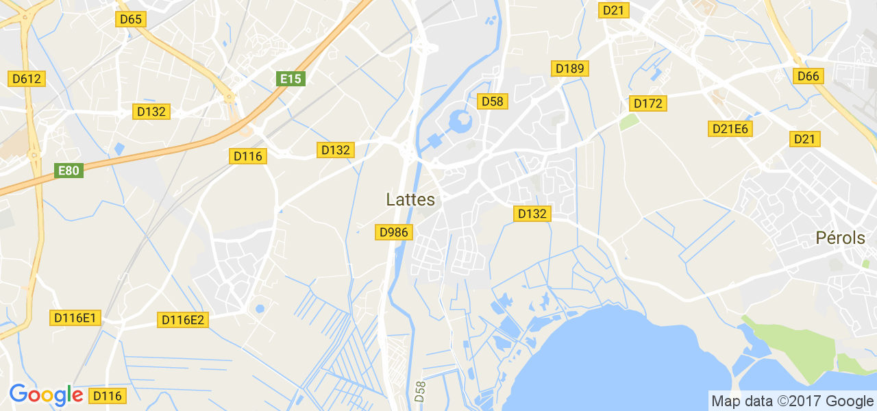 map de la ville de Lattes