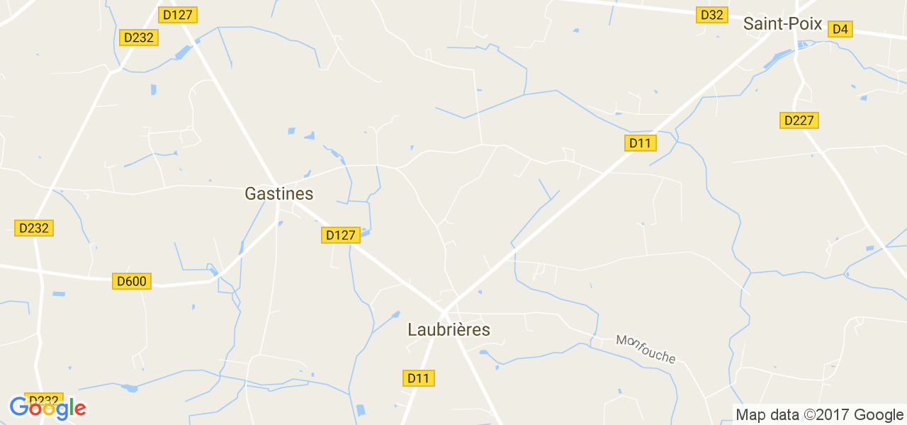 map de la ville de Laubrières