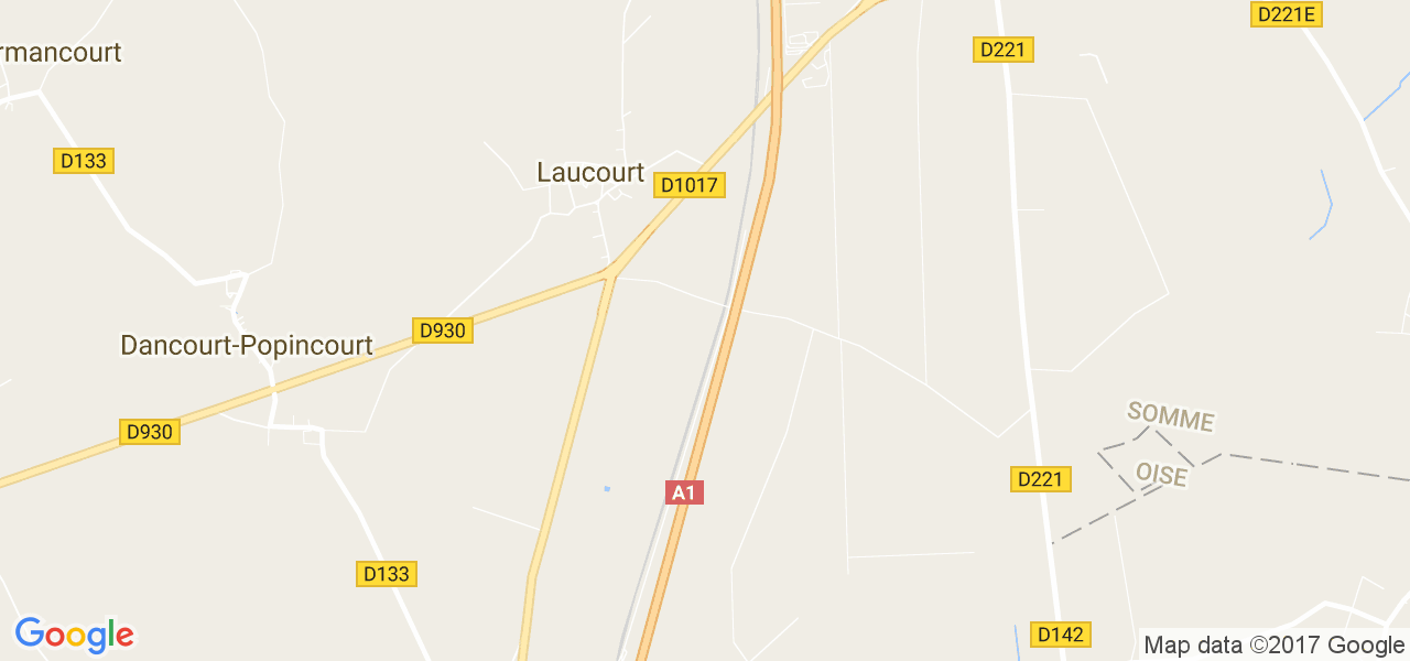 map de la ville de Laucourt