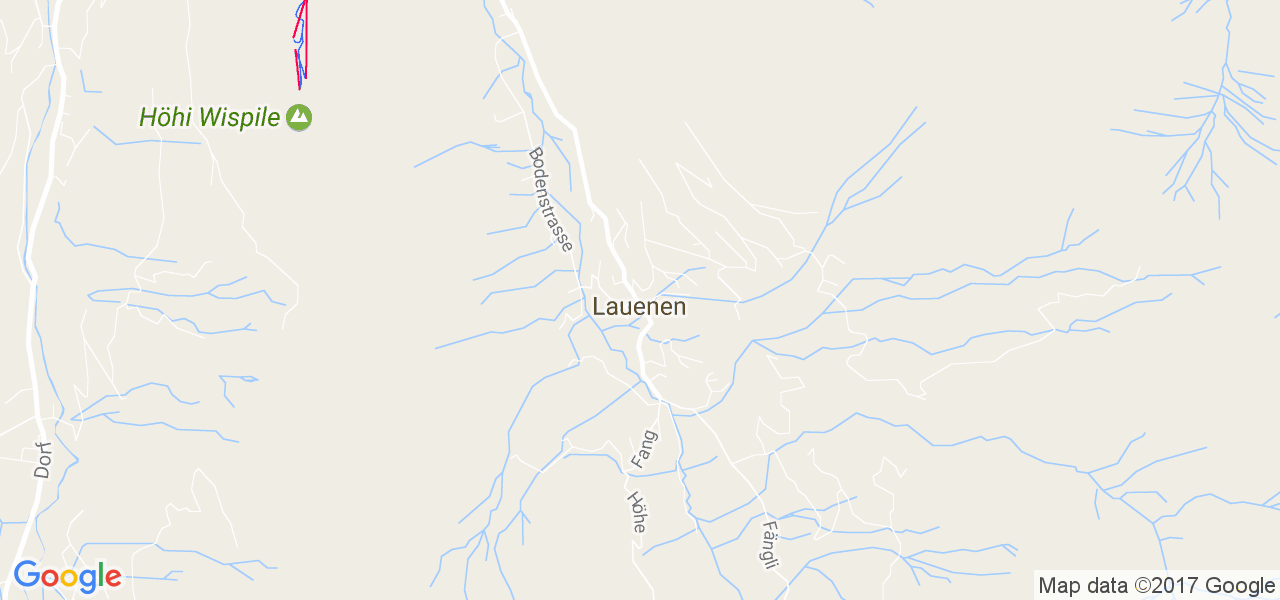 map de la ville de Lauenen