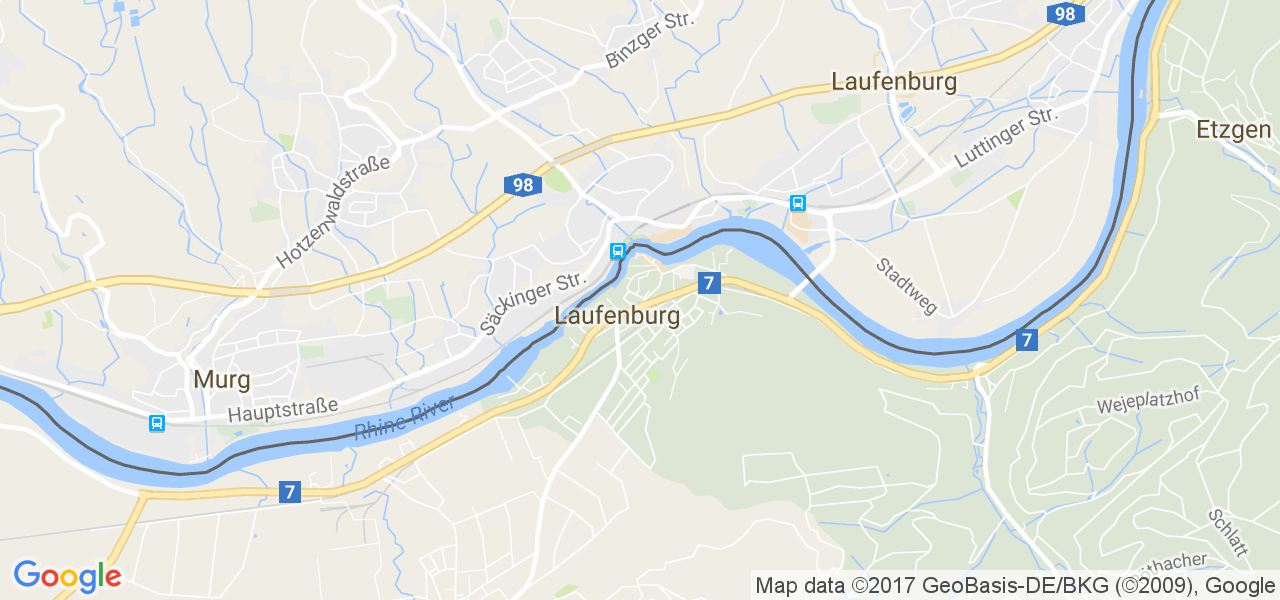 map de la ville de Laufenburg