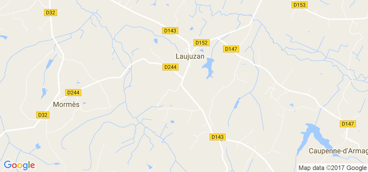 map de la ville de Laujuzan