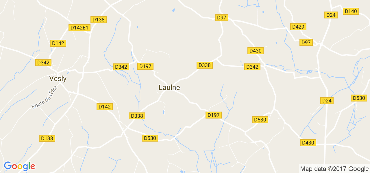 map de la ville de Laulne