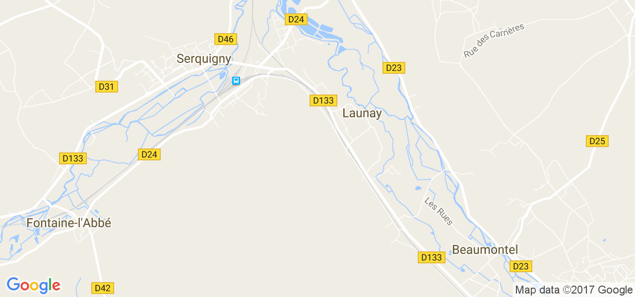 map de la ville de Launay