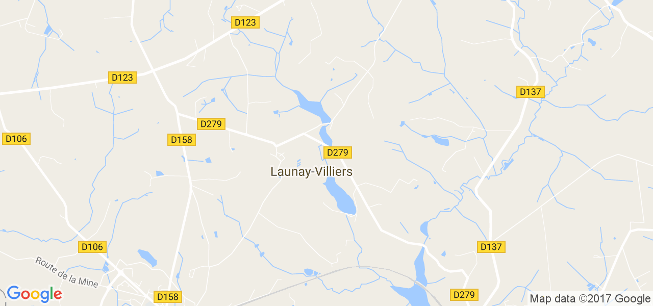 map de la ville de Launay-Villiers