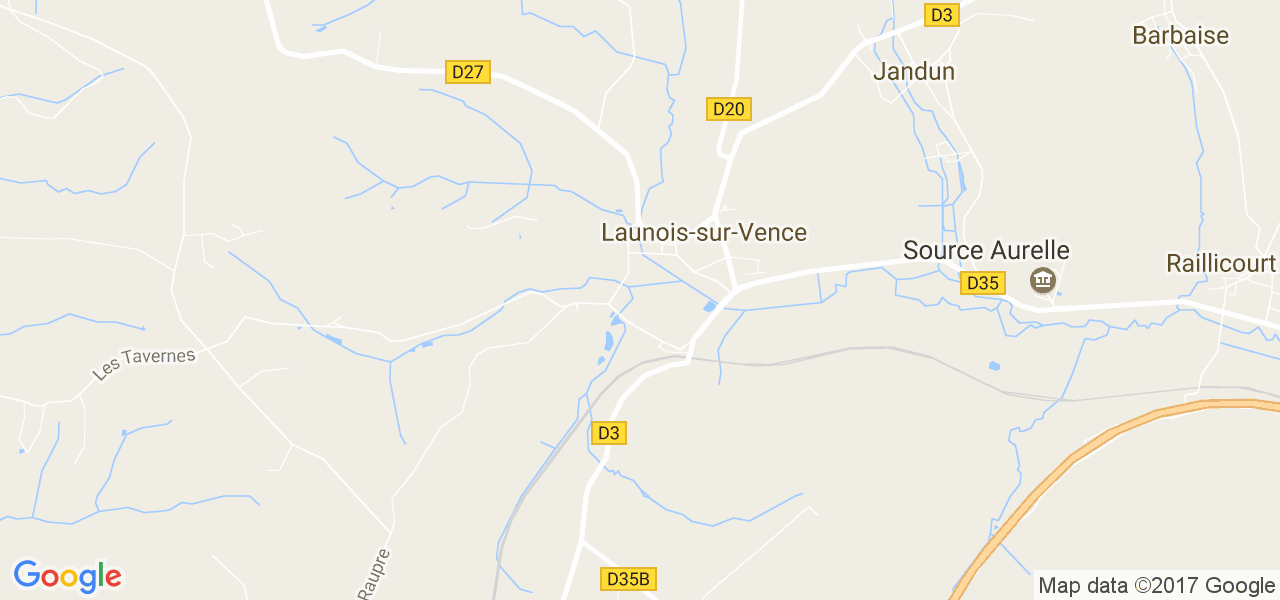 map de la ville de Launois-sur-Vence