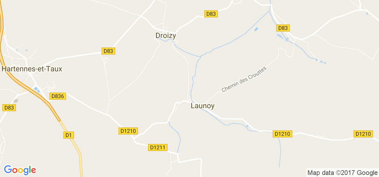 map de la ville de Launoy