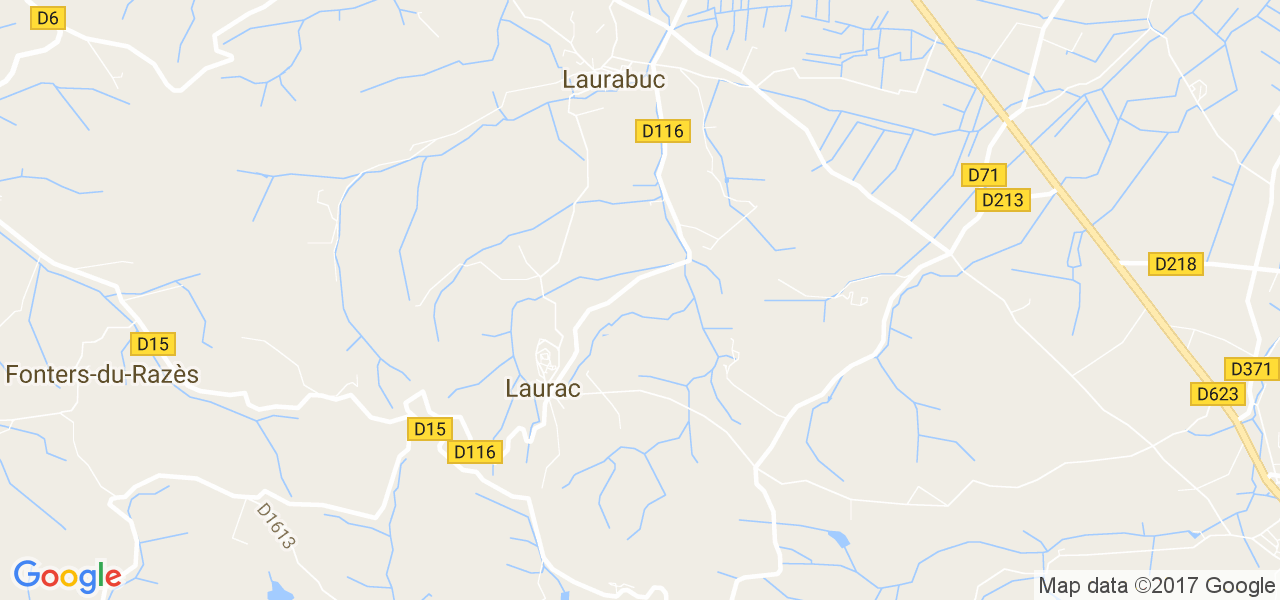 map de la ville de Laurac