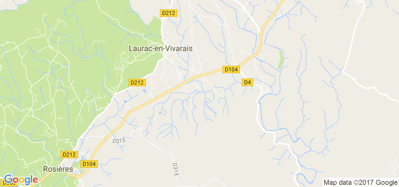 map de la ville de Laurac-en-Vivarais