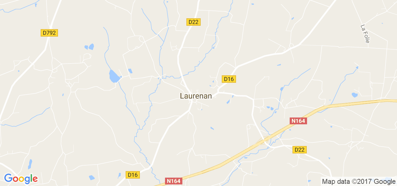 map de la ville de Laurenan