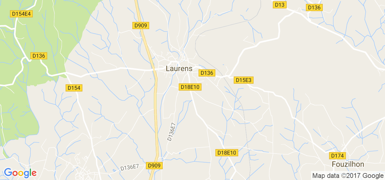 map de la ville de Laurens