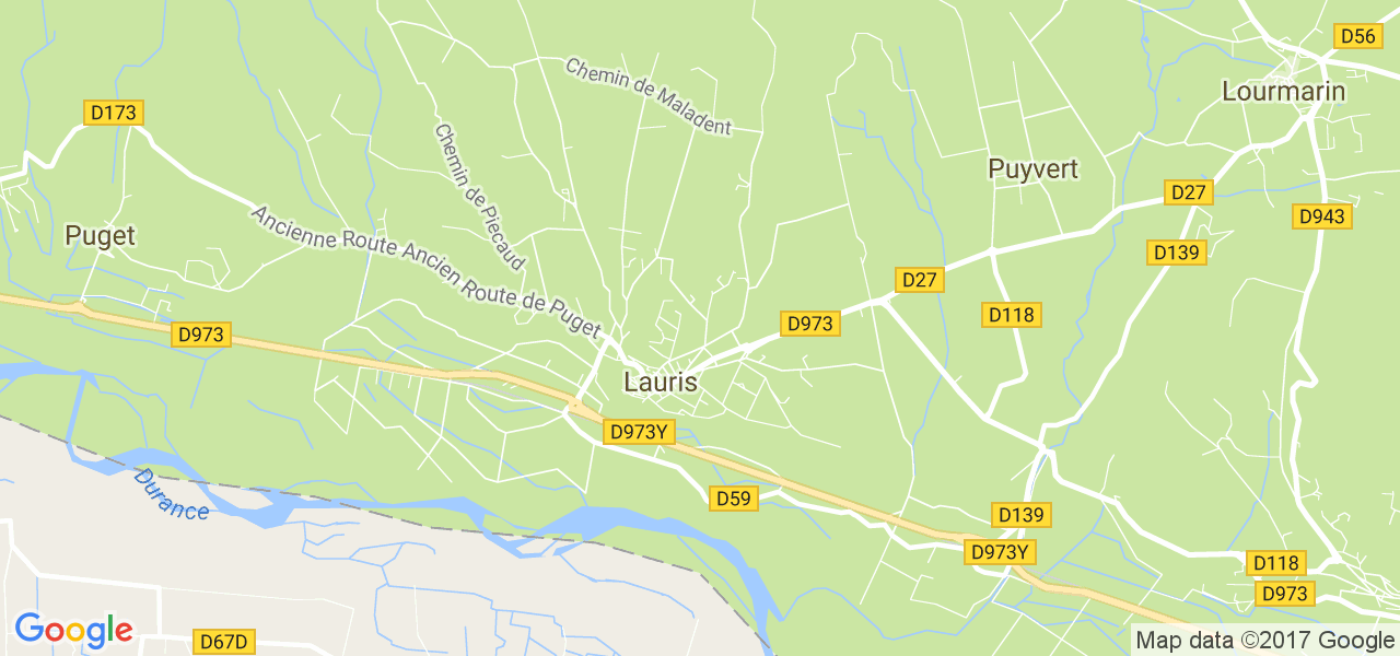 map de la ville de Lauris