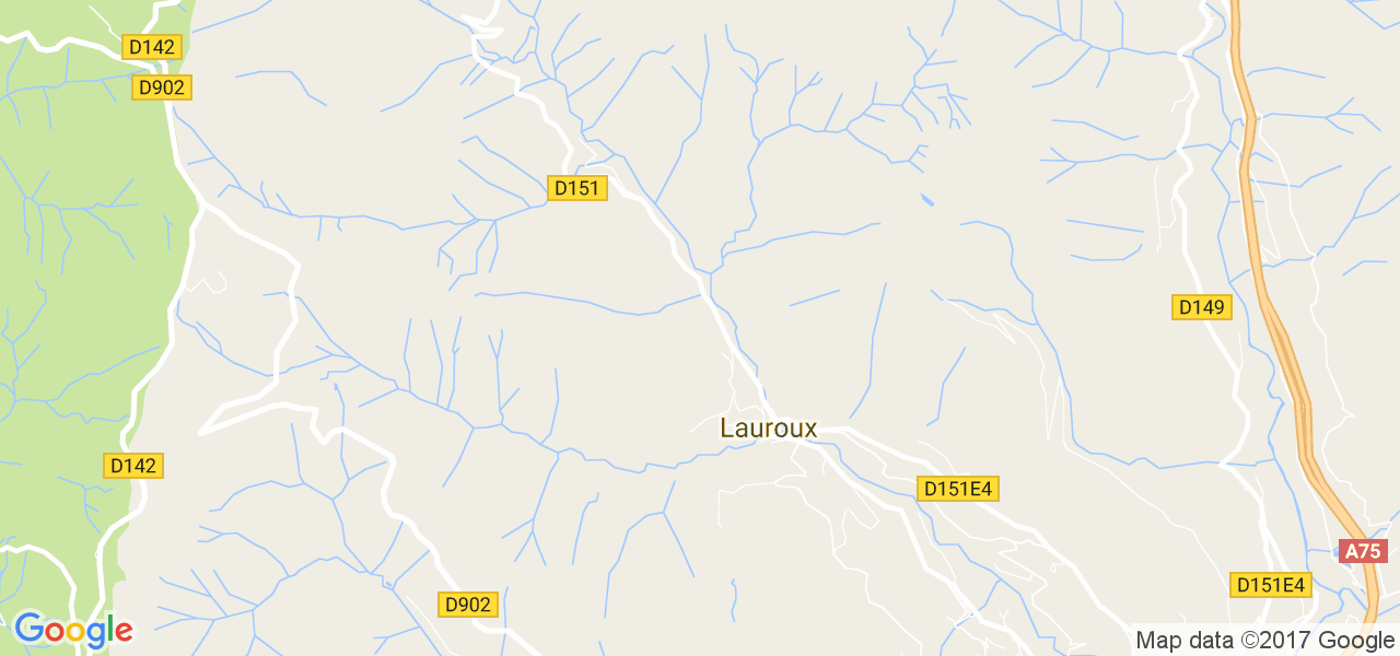 map de la ville de Lauroux