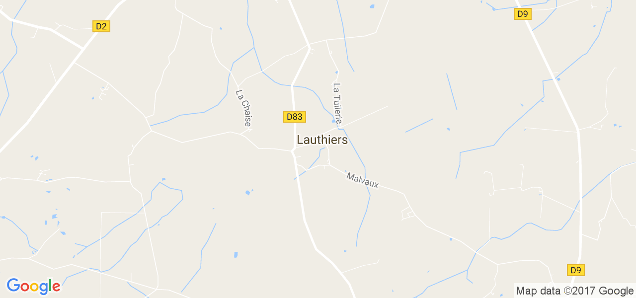 map de la ville de Lauthiers