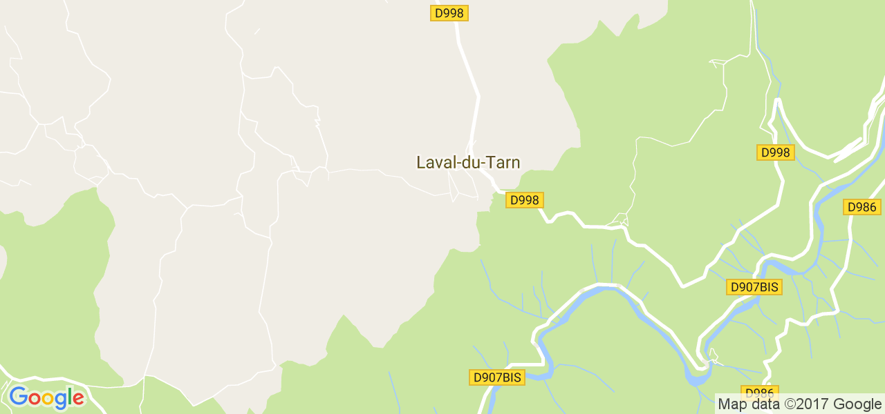 map de la ville de Laval-du-Tarn