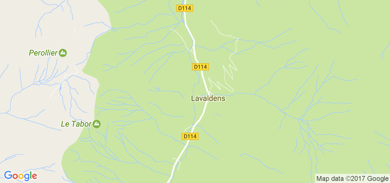 map de la ville de Lavaldens