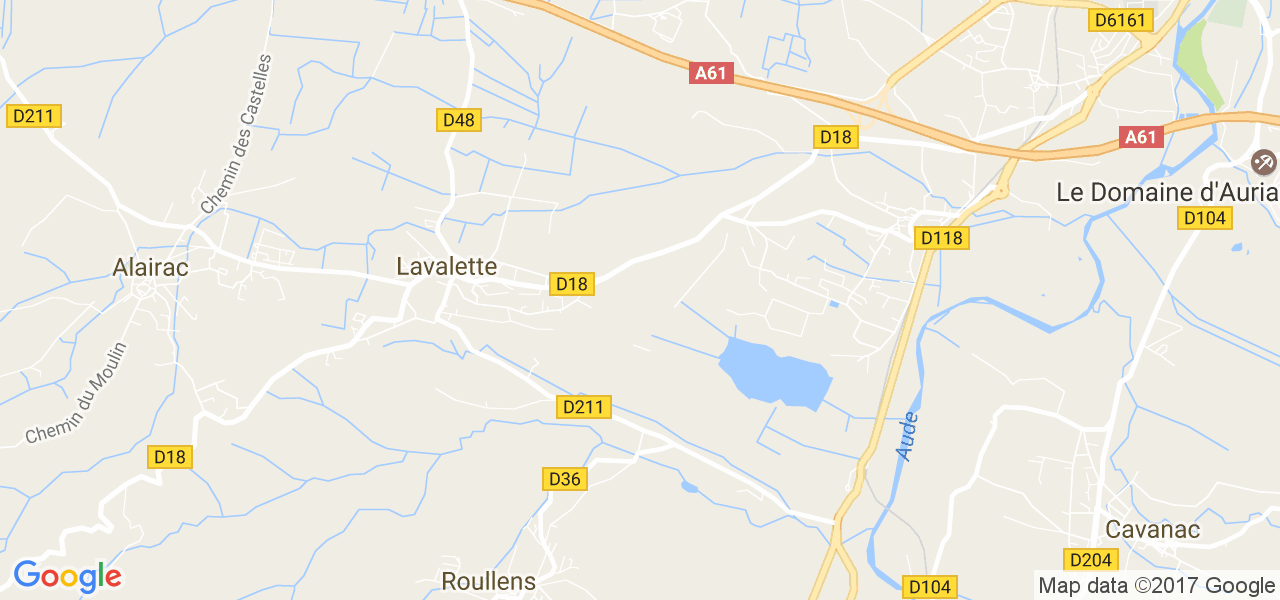 map de la ville de Lavalette